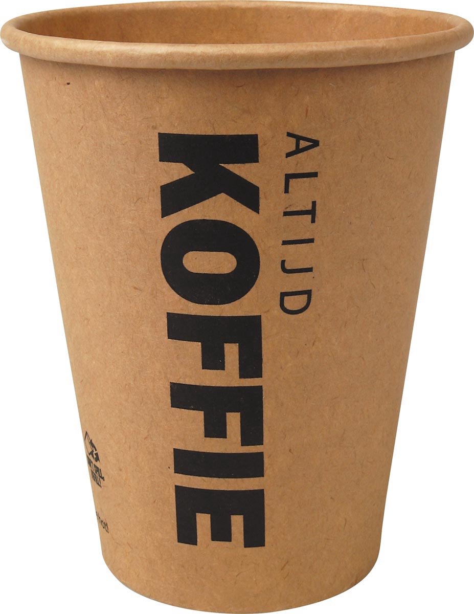 Conpax beker uit karton (altijd koffie) | 300 ml | diameter 90 mm | pak van 50 stuks