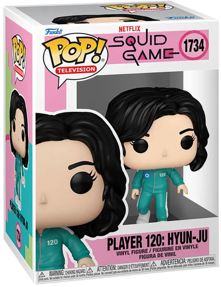 Funko squid game player 120: hyun-ju vinylfiguur 1734 unisex pop! - neutraal - standard