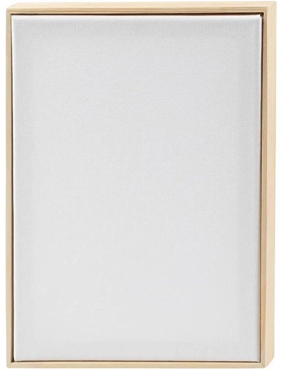 Creativ company gespannen canvas met lijst 280gr. 21x29,7cm - wit