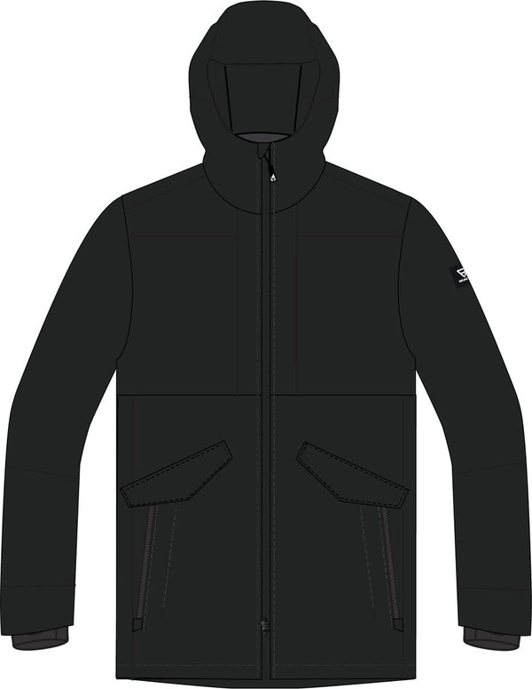 Brunotti nelson heren parka regen jas - zwart - xxl