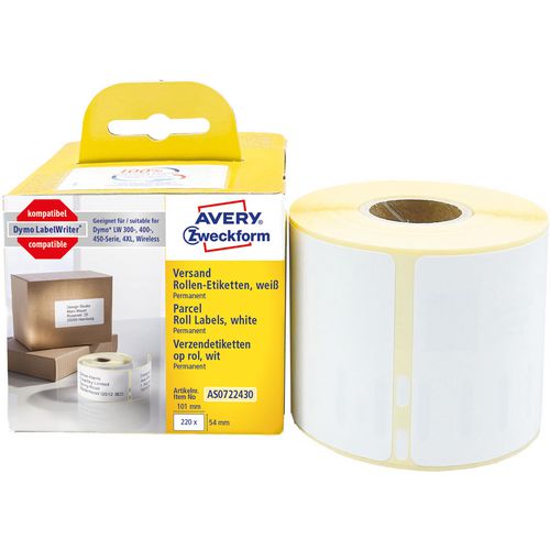 Adresetiketten avery zweckform as0722430 wit 220 stuks