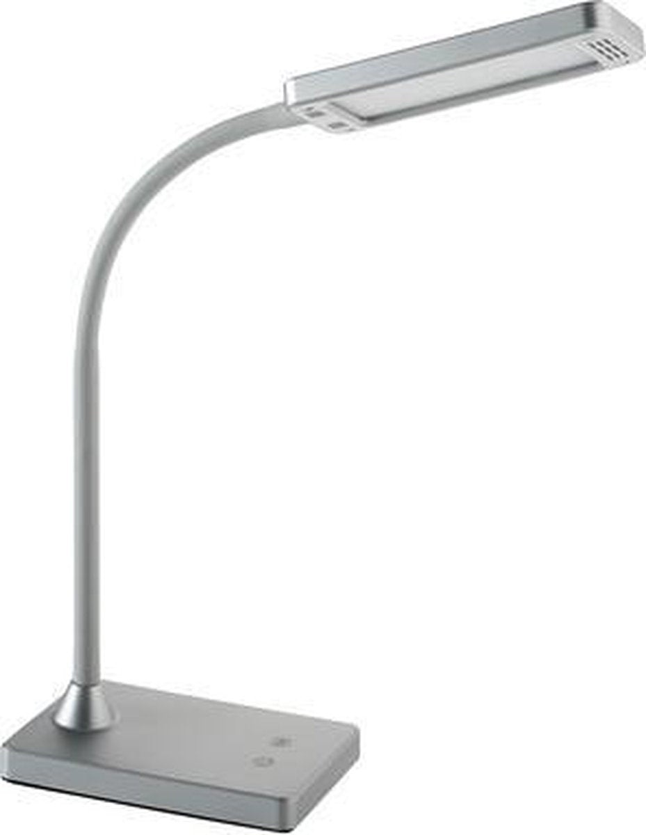 Alco bureaulamp - zilver - led - 230volt - 6w - dimbaar - 43cm - al-907-28