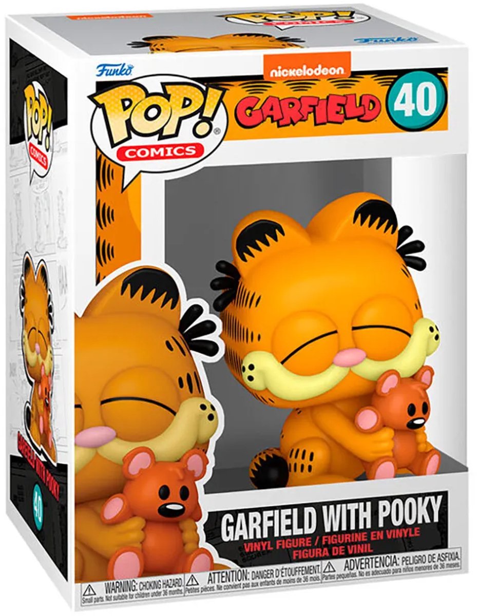 Funko garfield garfield with pooky vinyl figuur 40 pop! meerkleurig - pvc - fan merch, film
