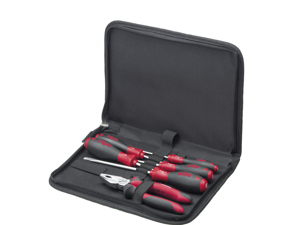 Wiha gereedschapsset monteur (zwart rood, 6-delig)