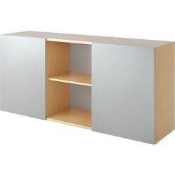 Bach kast met schuifdeuren hammerer 2fh spaanplaat lichtbruin, zilver