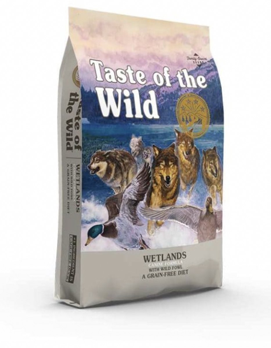 Taste of the wild wetlands – droogvoer voor honden – graanvrij – eend, kalkoen kwartel – 12,2 kg