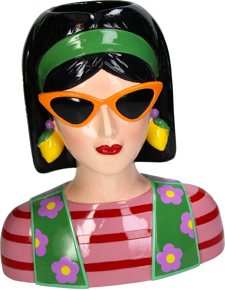 Hd collection vase fashion lady polyresin multi 25.5x15x29cm
