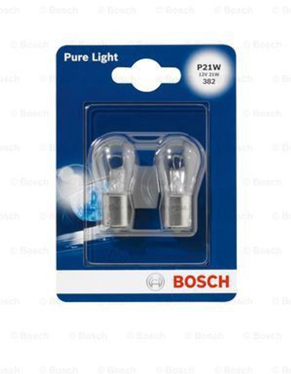 Bosch pure gloeilamp 2 p21w 12v 21w 1987301017