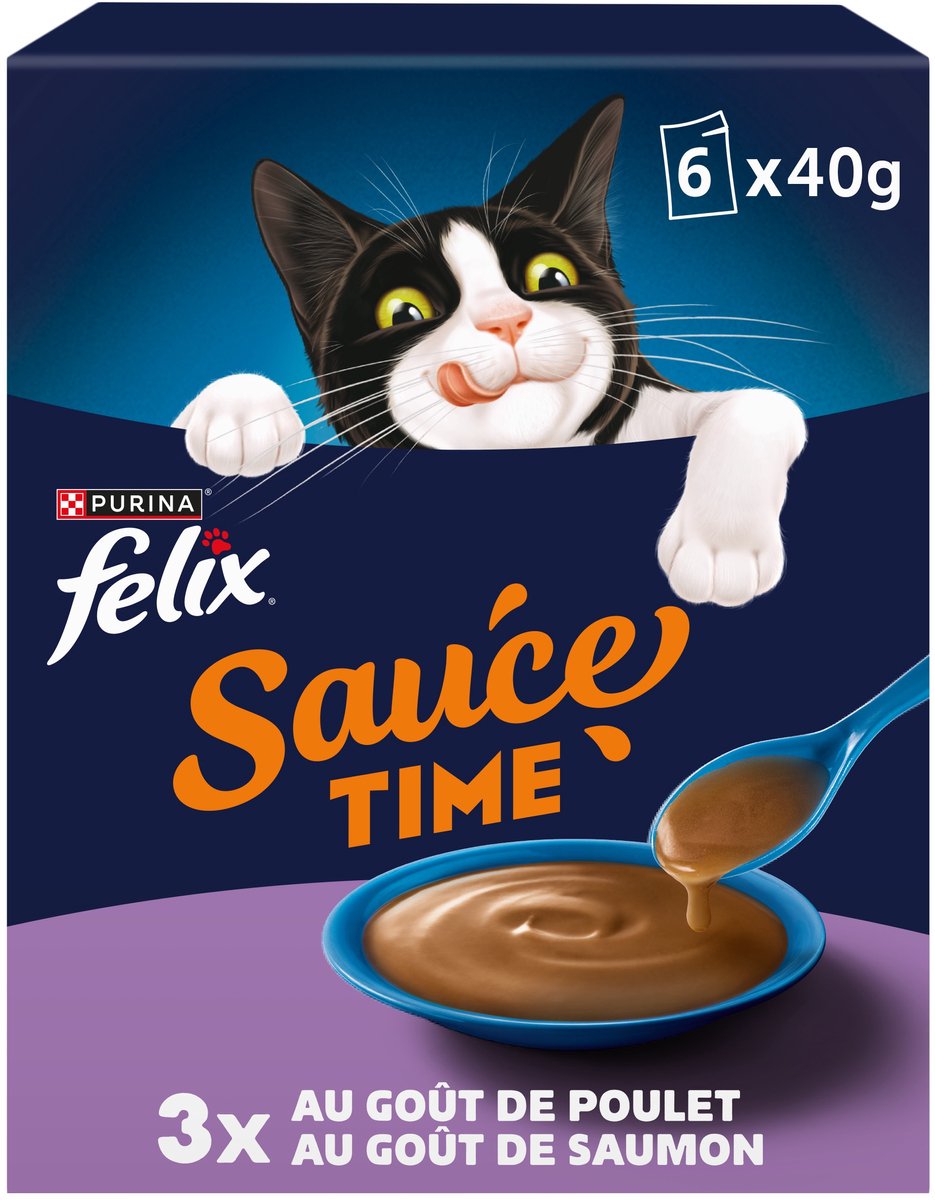 Felix sauce time met kipsmaak - kip zalm - 4 x 6x40g