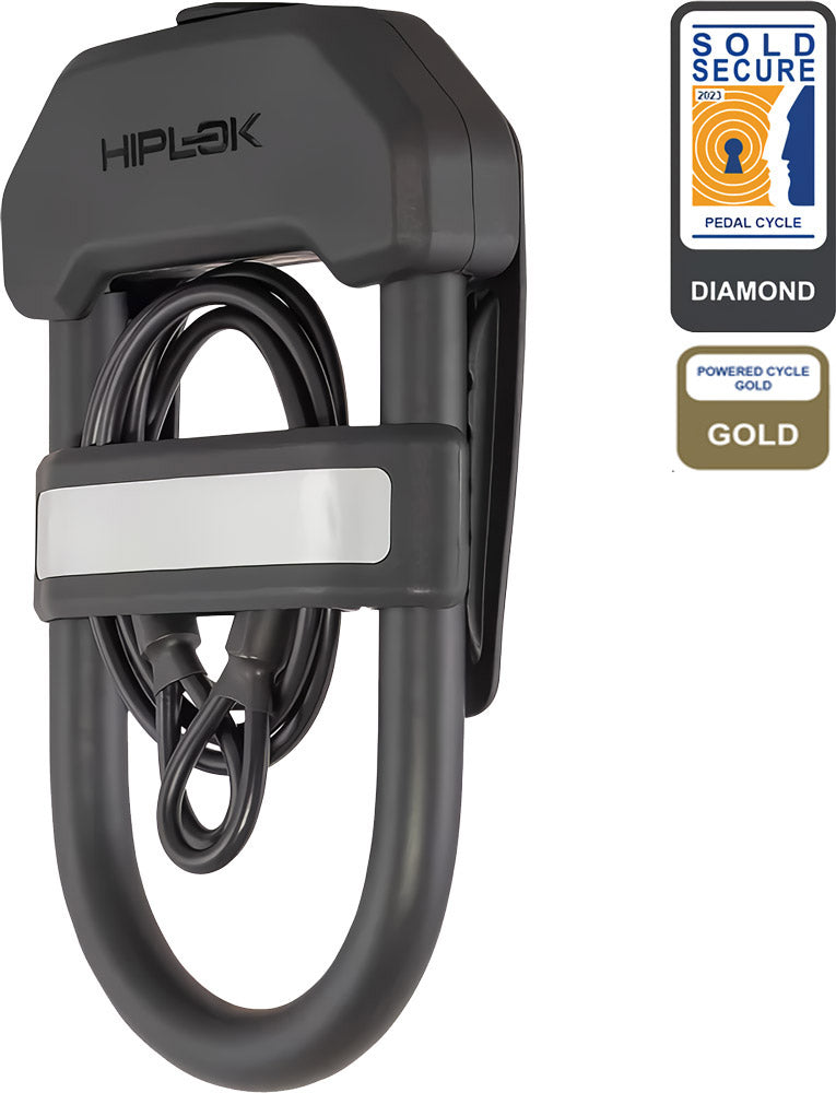 Hiplok dxc with clip and cable - portable u-lock
