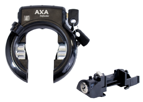 Axa verdediger slot met bosch accu slot achterdrager zwart