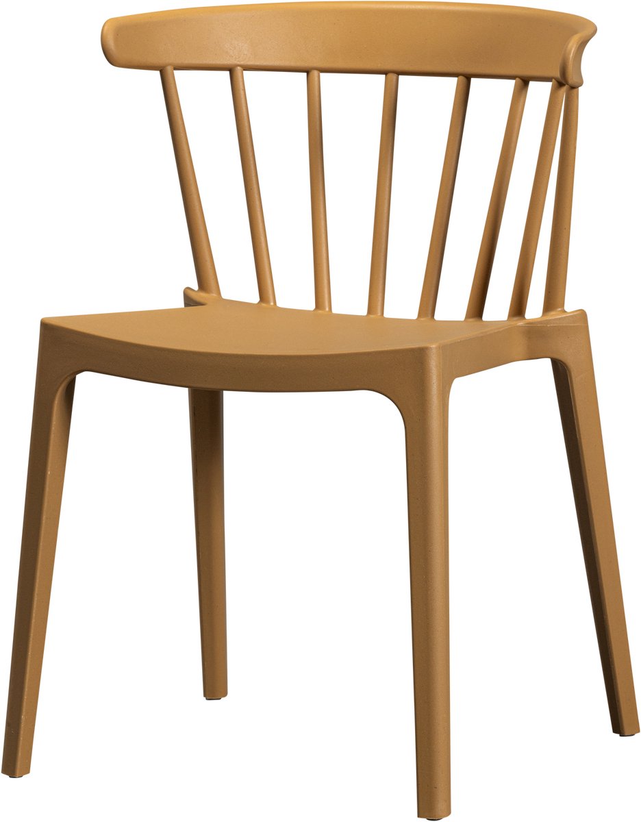 Woood bliss eetkamerstoel tuinstoel - plant fiber - caramel - 75x52x53