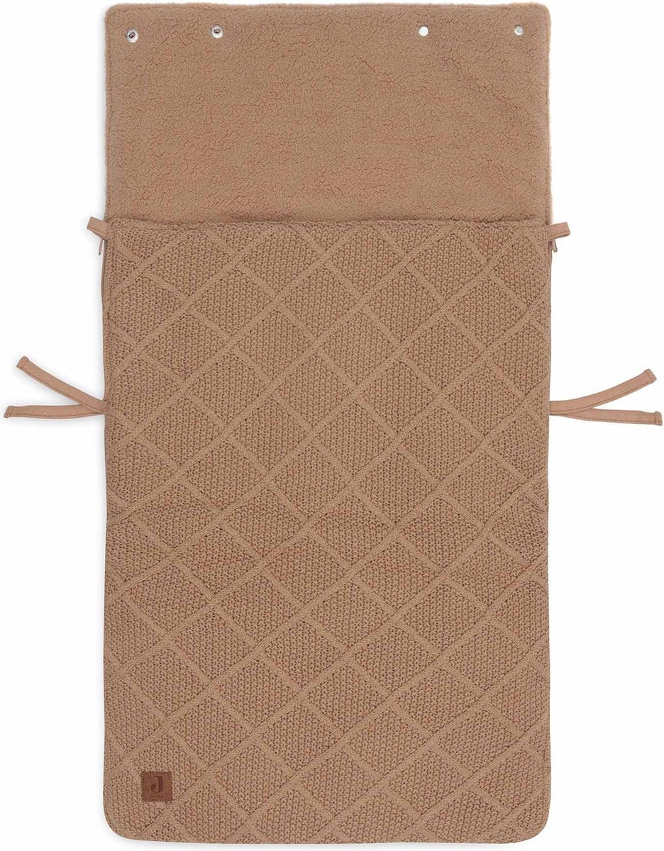 Jollein - baby voetenzak groep 0+ 3 5 punts - check knit biscuit