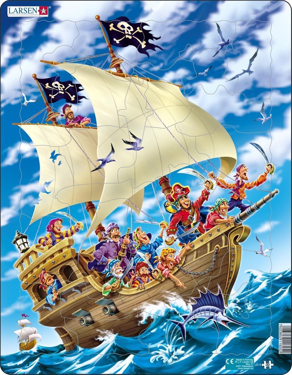 Larsen legpuzzel het piratenschip , 30st.