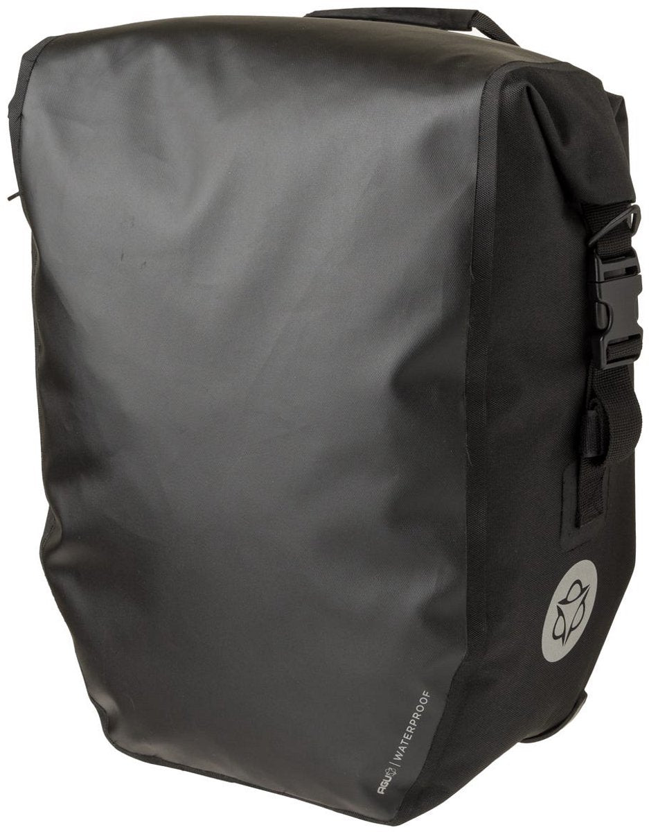 Agu clean shelter enkele fietstas - 100% waterdicht - click'ngo - rolltop - met reflectie - 17 liter - zwart