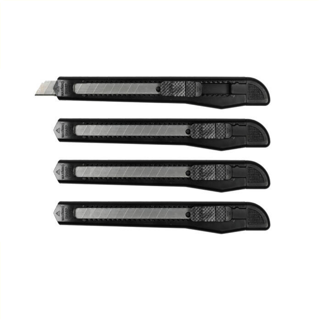 Afbreekmessen set 9mm, 4 stuks