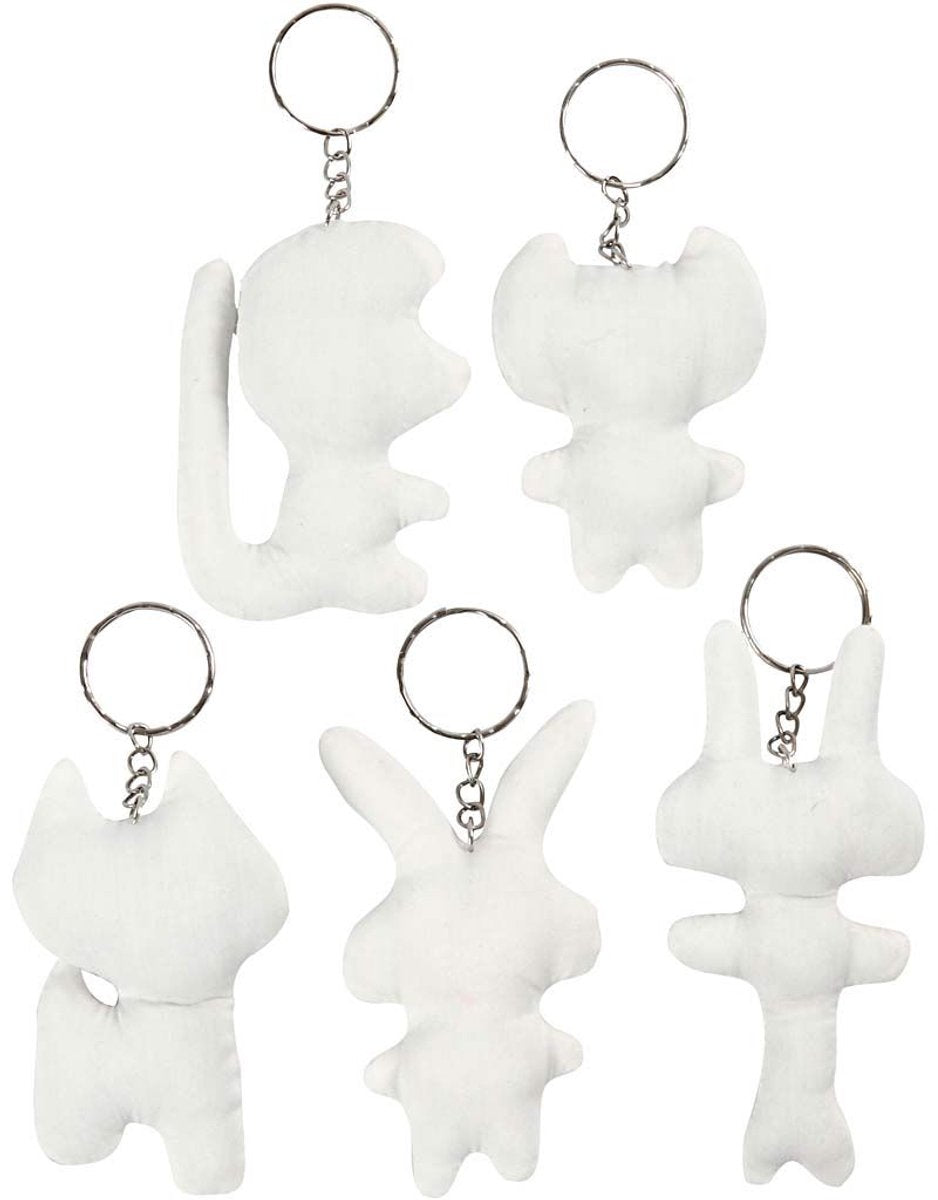 Creative company https: www.cchobby.nl figures-made-of-textile-with-keyring-h-6-10-cm-5-piece-1-box
