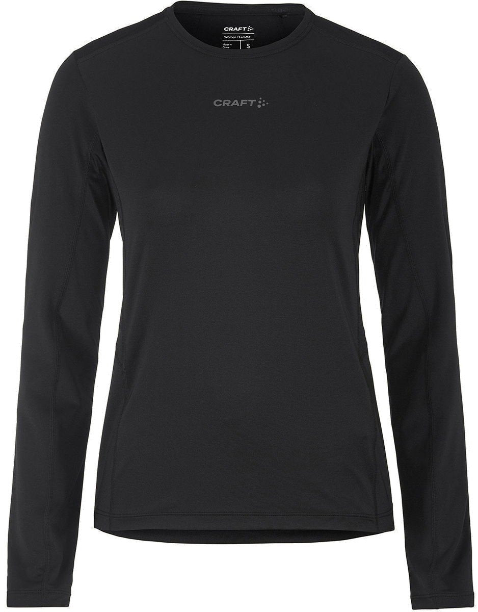 Craft adv essence ls tee 2 w dames sportshirt - zwart