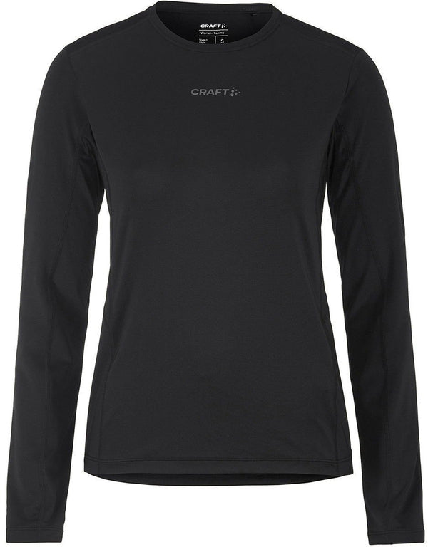 Craft adv essence ls tee 2 w dames sportshirt - zwart xl