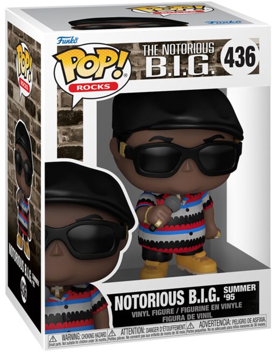 Funko notorious b.i.g. summer 95 rocks! vinyl figur 436 unisex pop! - meerkleurig - standard