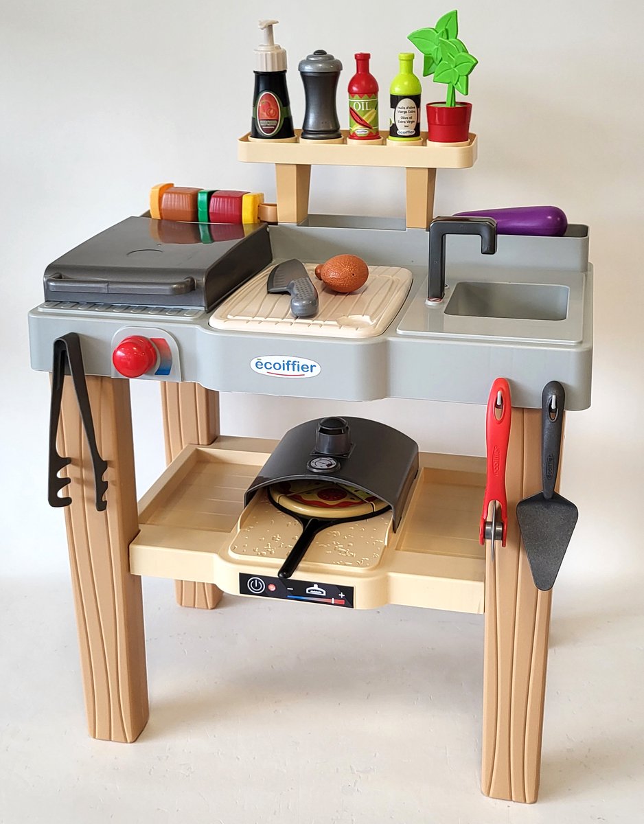 Ecoiffier zomerkeuken met barbecue en pizzaoven, 27dlg.