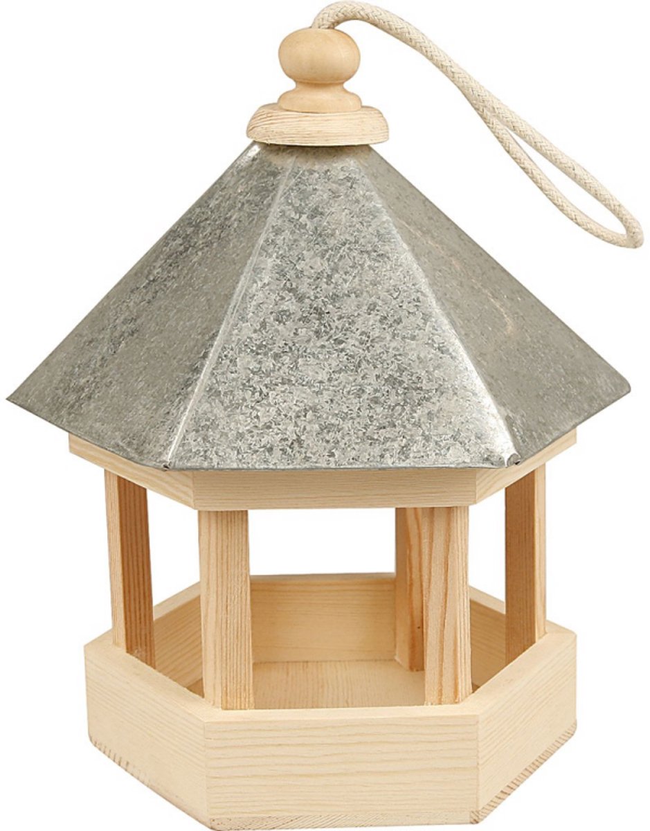 Creativ company https: www.cchobby.nl vogelvoederhuis-met-zinken-dak-afm-22x18x16-5-cm-1-stuk