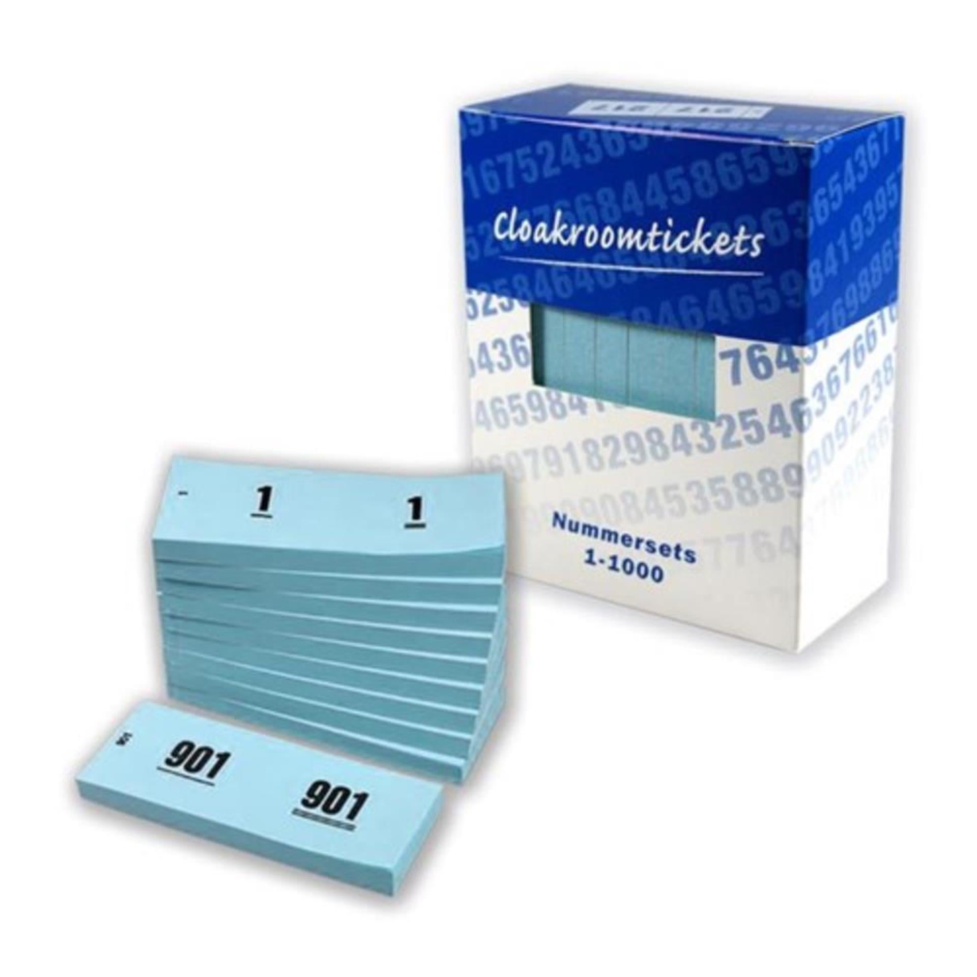 Haza doos garderobebloks nummerset blauw