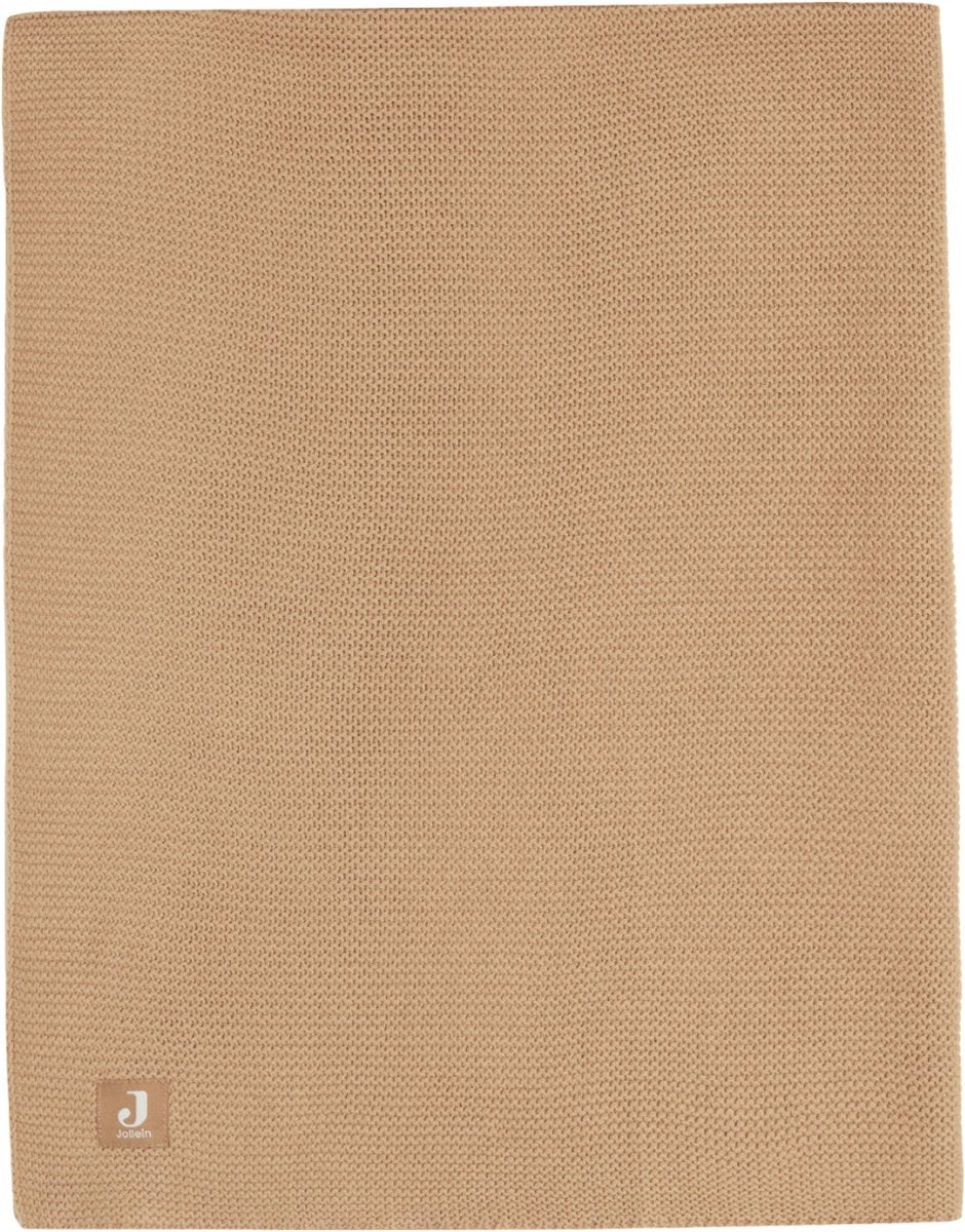 Jollein baby deken wieg 75x100cm basic knit - biscuit