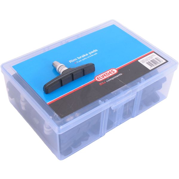remblokken V-brake 72 x 15 mm zwart 50 stuks