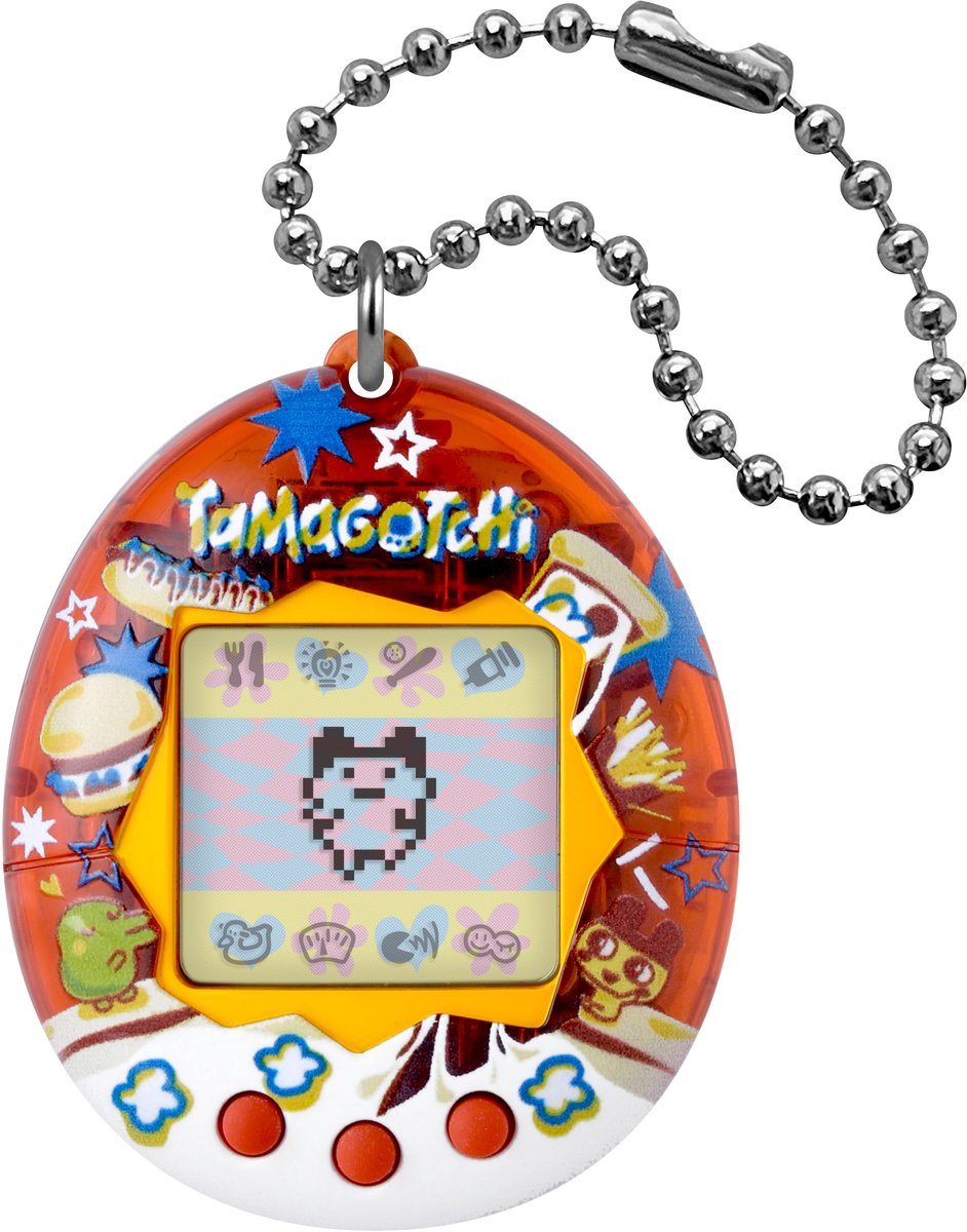 Bandai – originele tamagotchi – yummy – interactief digitaal huisdier met lcd-scherm in het frans, minigames – cadeau-idee