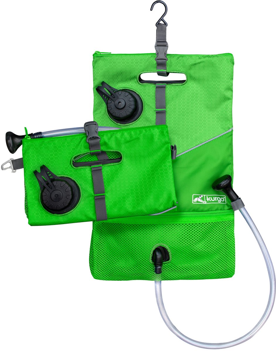 Kurgo go shower - hondendouche - 6 l groen