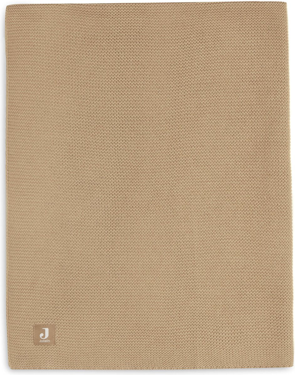 Jollein baby deken ledikant 100x150cm basic knit - biscuit