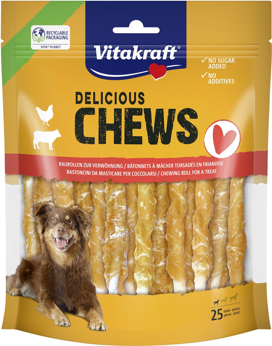 Vitakraft deli chews kauwrollen s 25 st. 300 gr - hondensnack