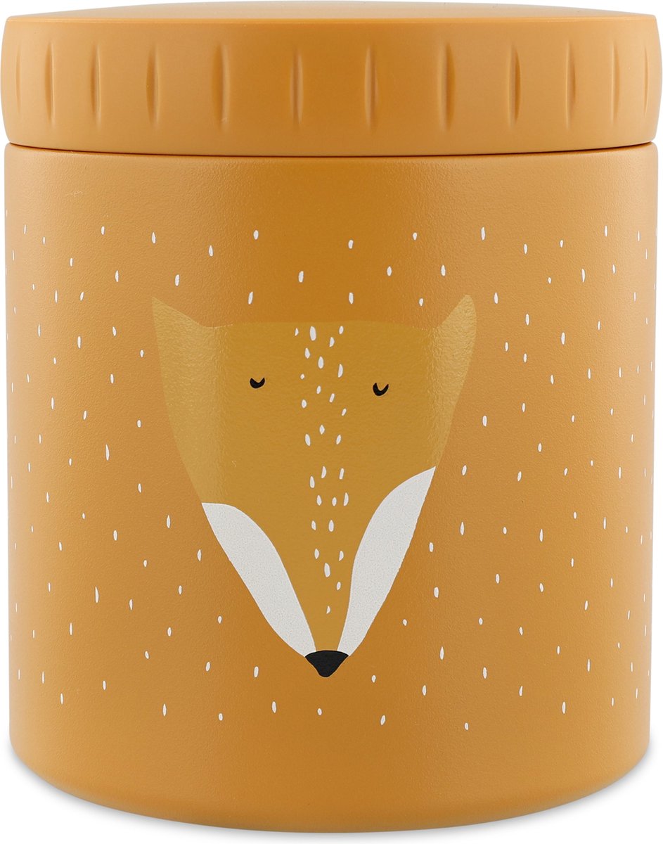 Trixie thermos container - mr. fox - thermo lunchpot voor kinderen - 500 ml - rvs lunchbox - oranje