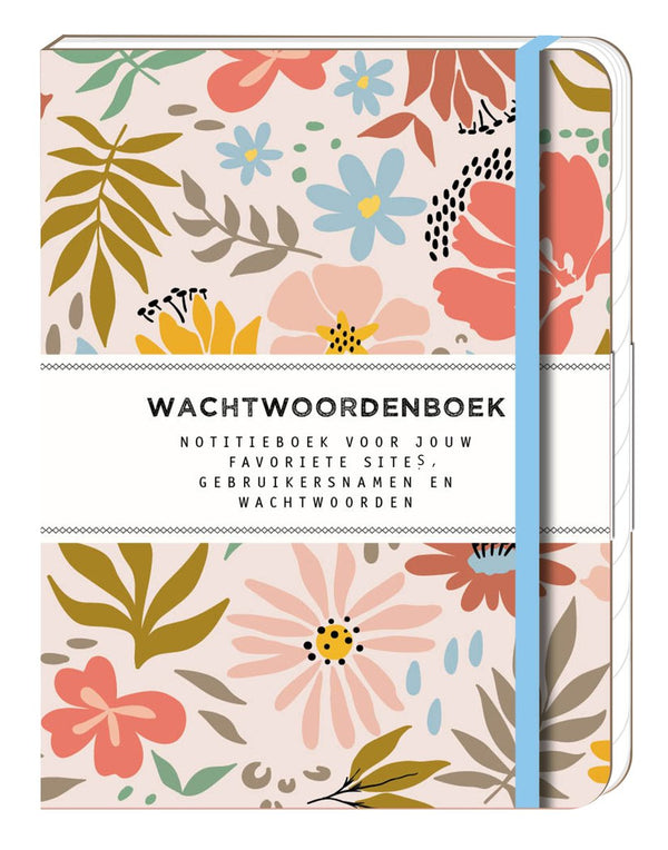 Interstat wachtwoordenboek 120x160mm soft floral