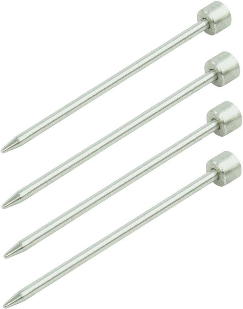 Proplus rotspen met platte kop - aluminium - 15 cm - set van 4