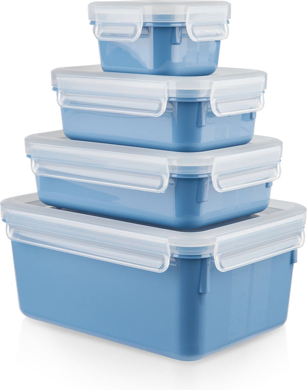 Tefal masterseal colour voorraaddozenset 4-delig blauw (0,2l, 0,55l, 0,8l, 2,2l)