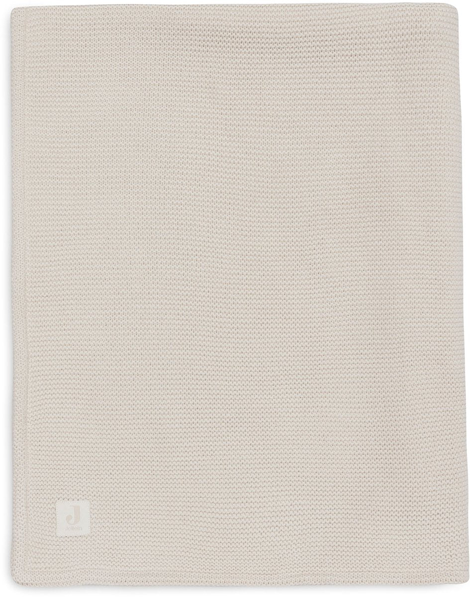 Jollein baby deken ledikant - 100x150cm - basic knit - oatmeal velvet