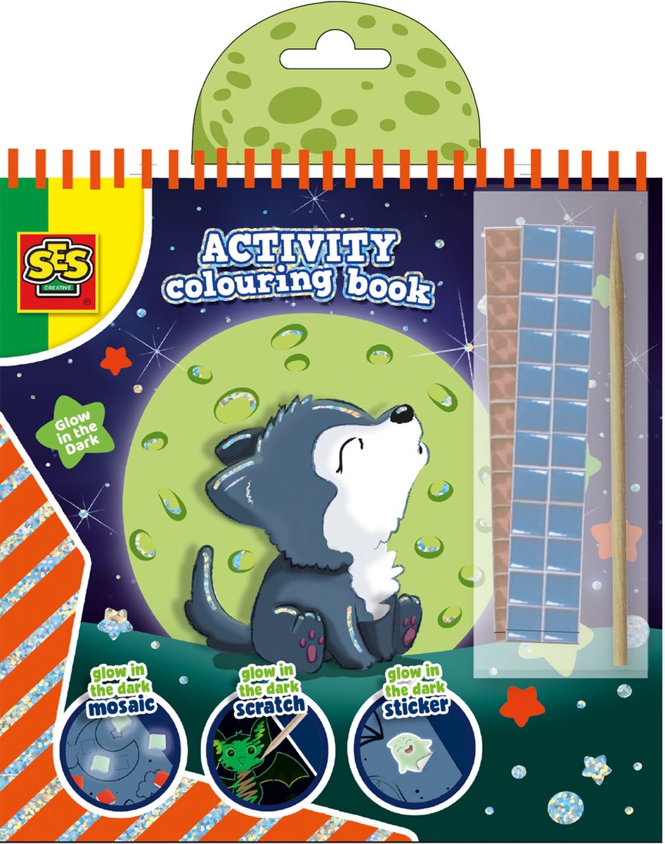 Ses creative ses do coloring book glow in the dark 3in1