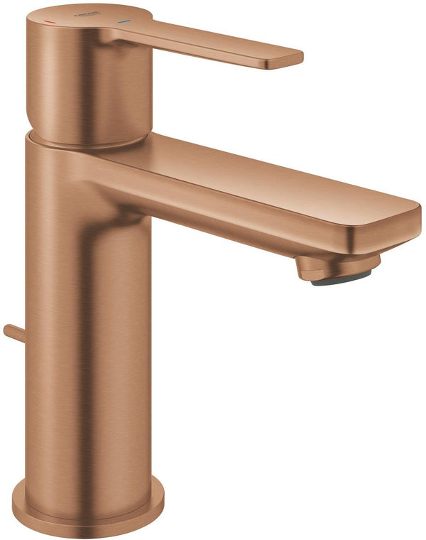 Grohe lineare xs-size wastafelmengkraan – trekwaste – geborsteld warm sunset
