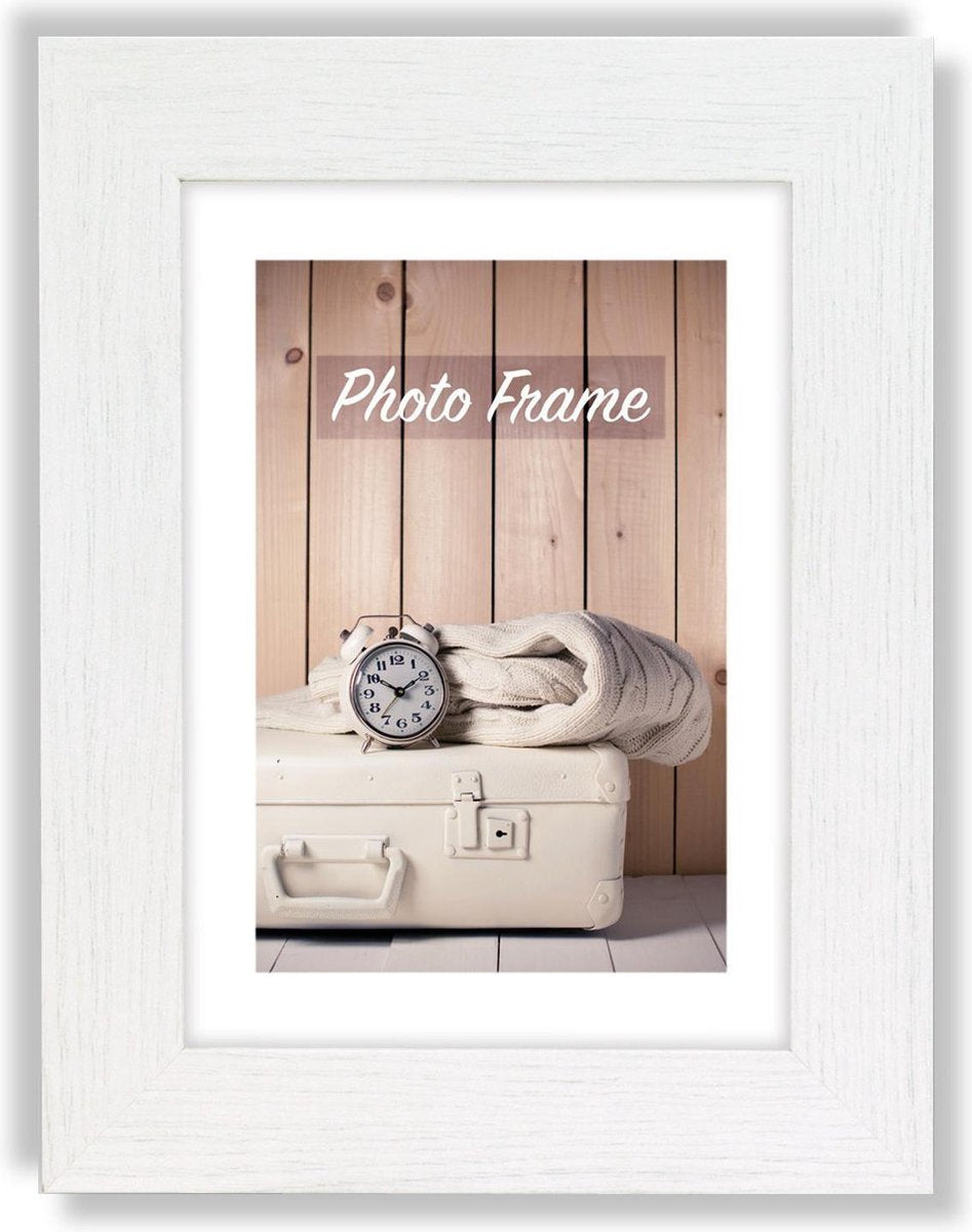Zep houten fotolijst v21573 nelson 3 wit 13x18cm