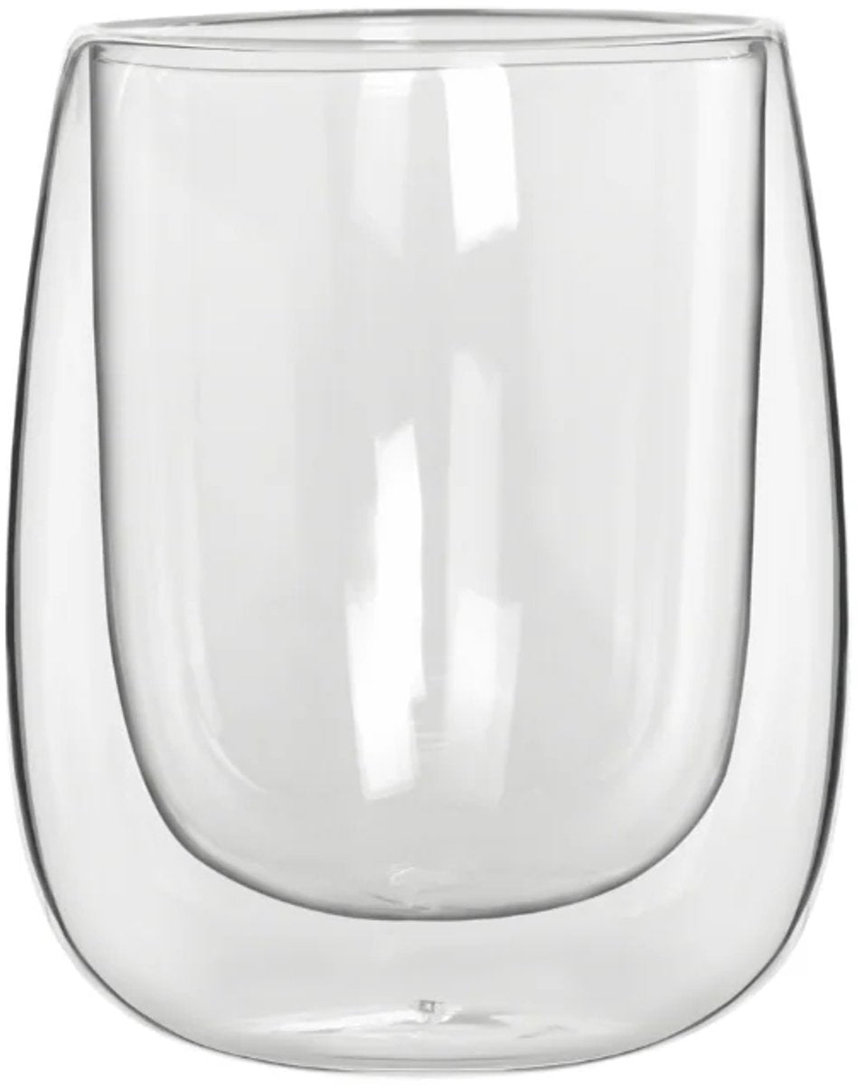 Bialetti verona dubbelwandige glazen 250 ml – set van 2 – borosilicaatglas – koffie- en theeglazen – vaatwasserbestendig