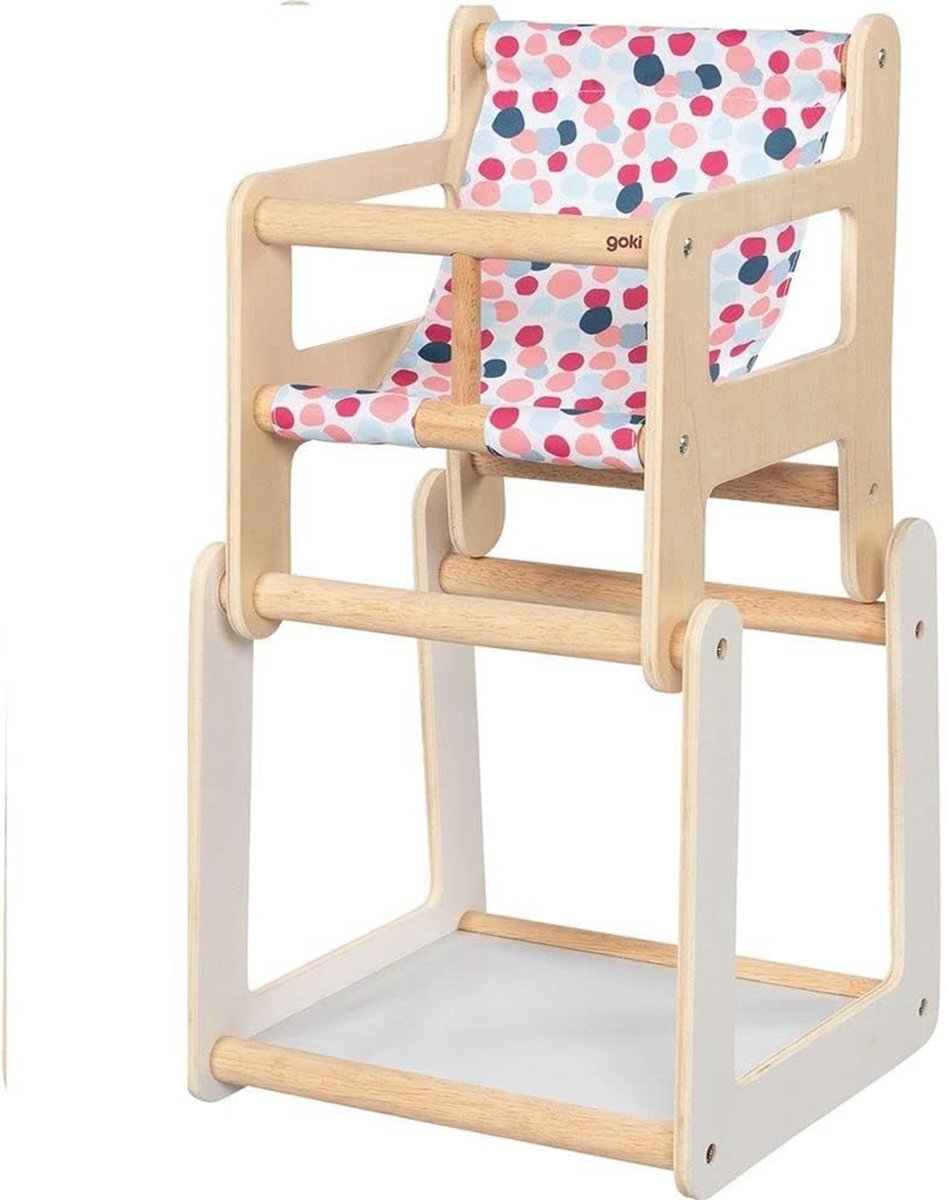 Goki poppenkinderstoel met tafel, 2in1. 3+
