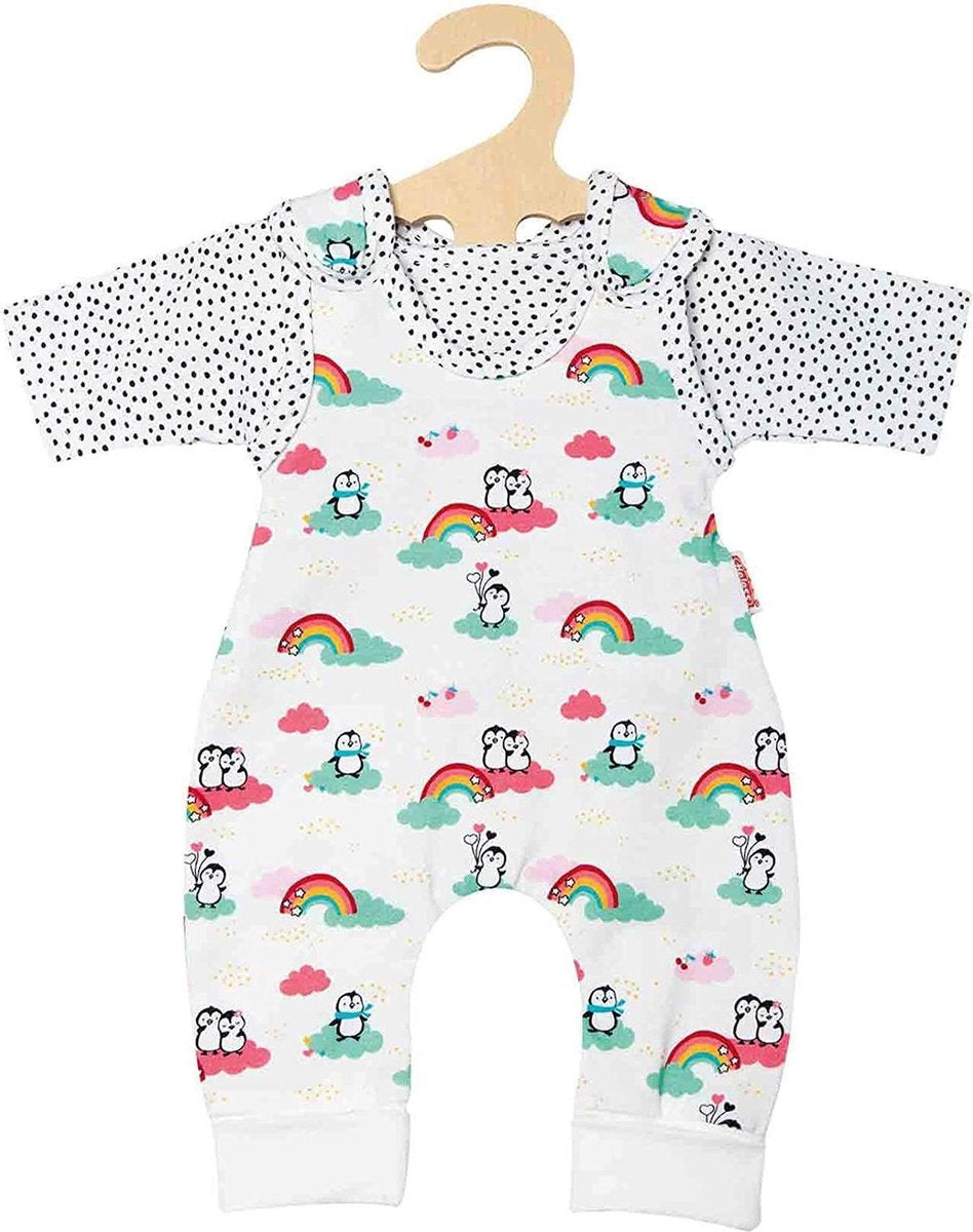 Heless poppen romper pinguin met t-shirt, 28-35 cm