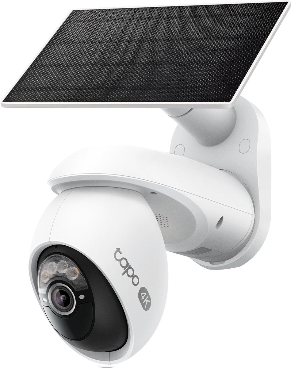 Tp-link tapo c660 kit beveiligingscamera buiten met zonnepaneel - 4k 8mp - ip65 - pan tilt - batterij - ai detectie