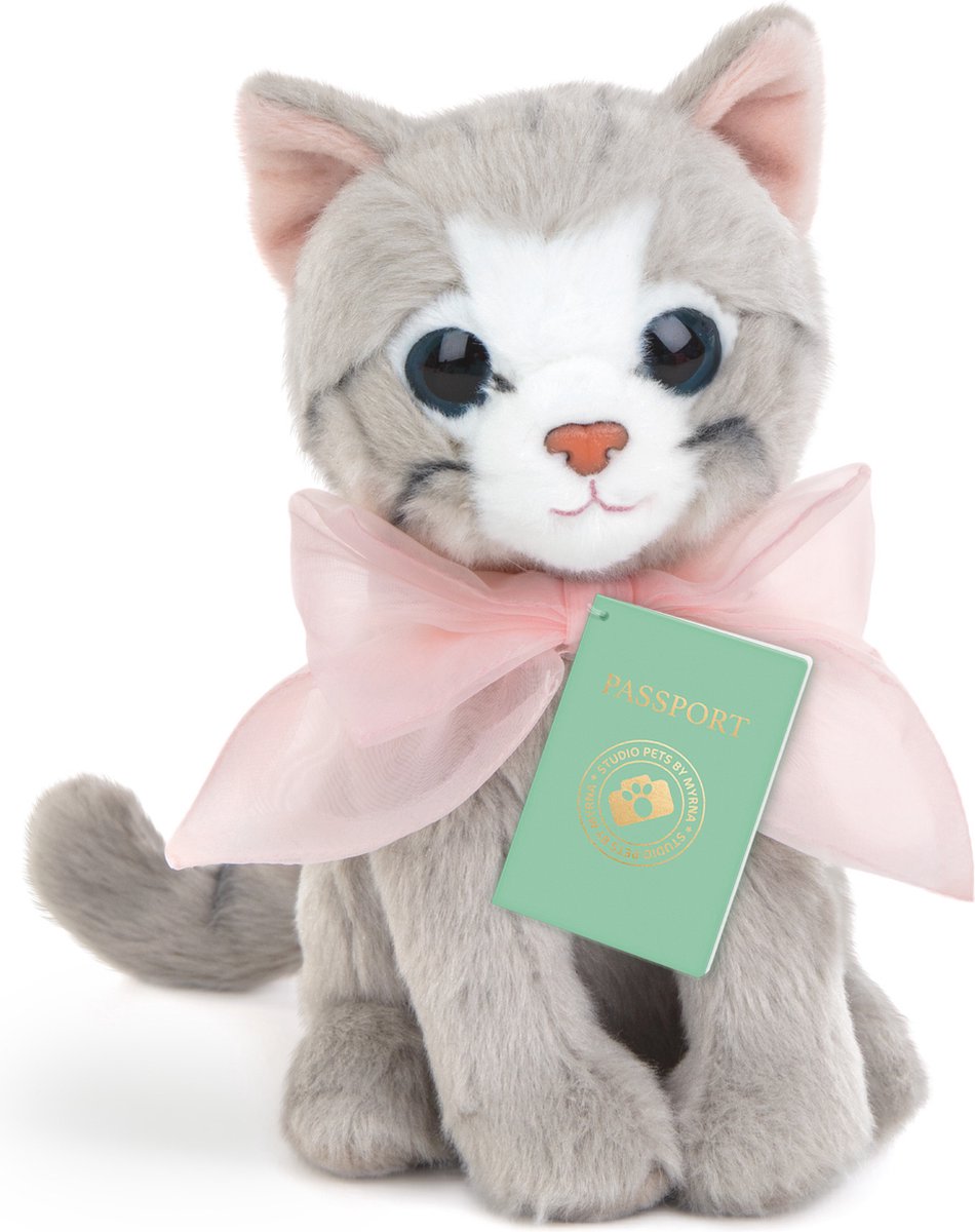 Studio pets by myrna studio pets - britse korthaar kitten knuffel bella, 23cm