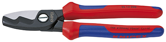 Knipex 95 12 200 kabelschaar met dubbele snijkanten ø 20mm-70mm²