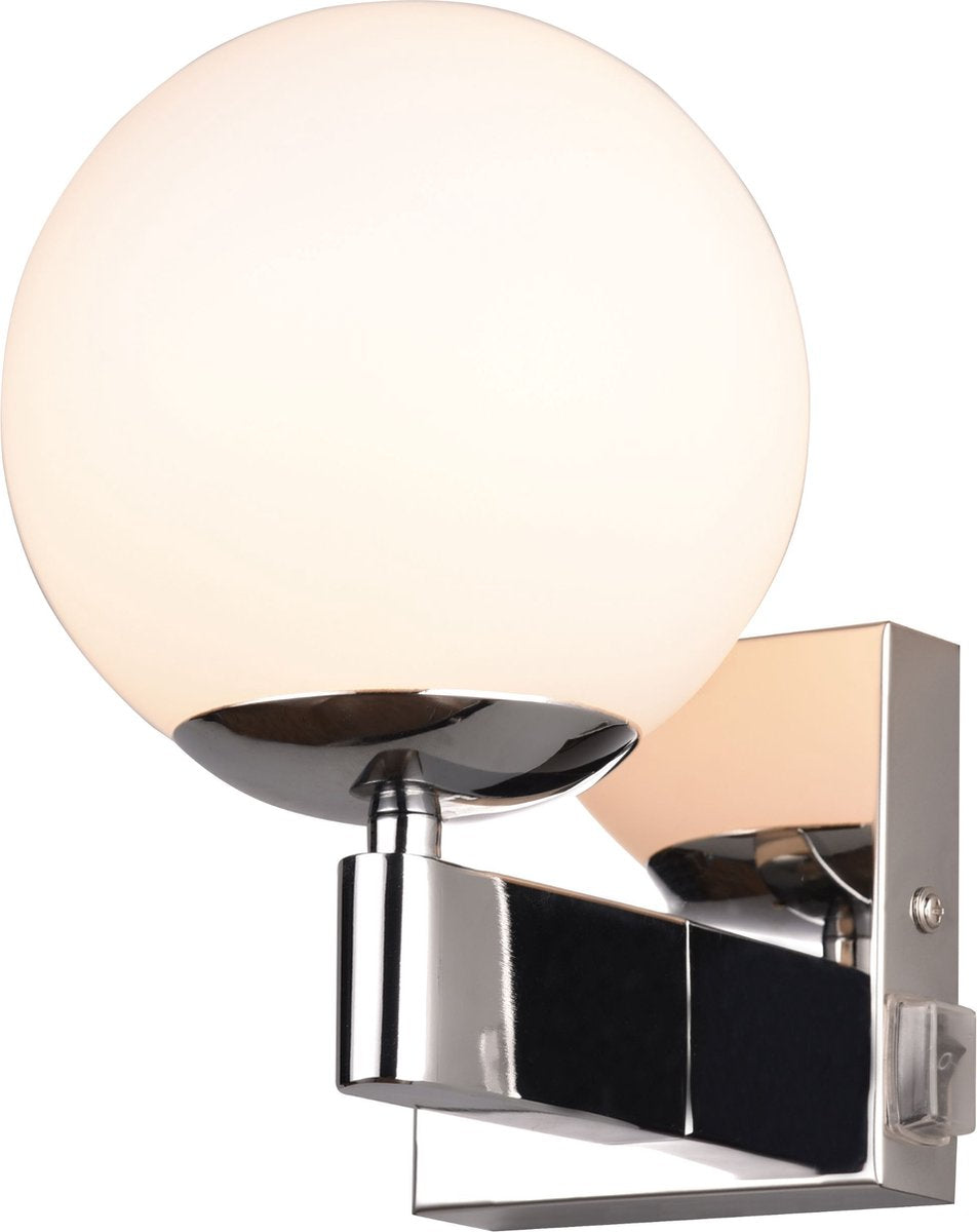Trio kula - wandlamp - chroom - excl. 1x e14 10w - ip44 - geschikt voor badkamer