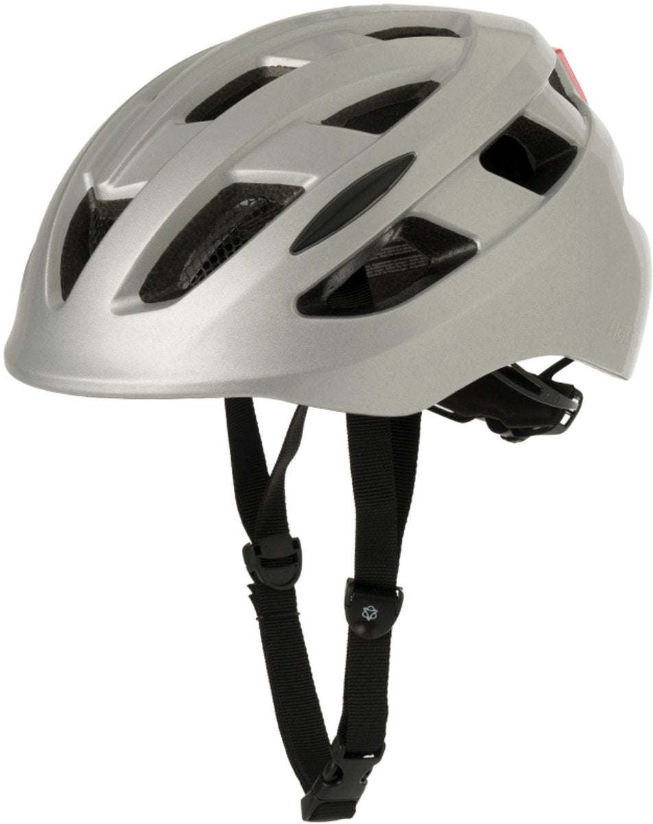 Agu civick - e-bike helm - fietshelm - unisex - grijs - 58-62cm - in-mould constructie - led achterlicht - 16 ventilatiegaten