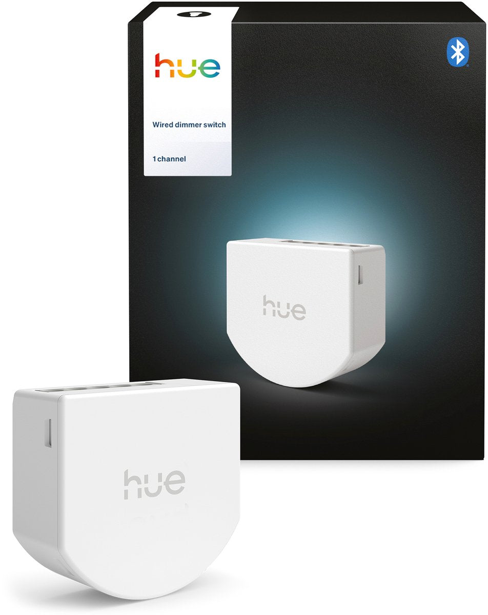 Philips hue bedrade dimmer wandschakelaar - bevat 1 module - zonder batterijen - nuldraad vereist - maakt niet-slimme, dimbare lampen slim - slimme verlichting